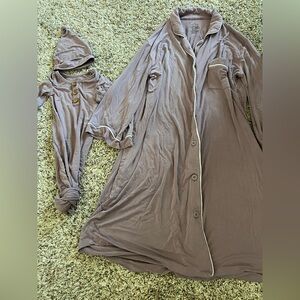 Caden Lane L&D Gown matching baby knot gown set small